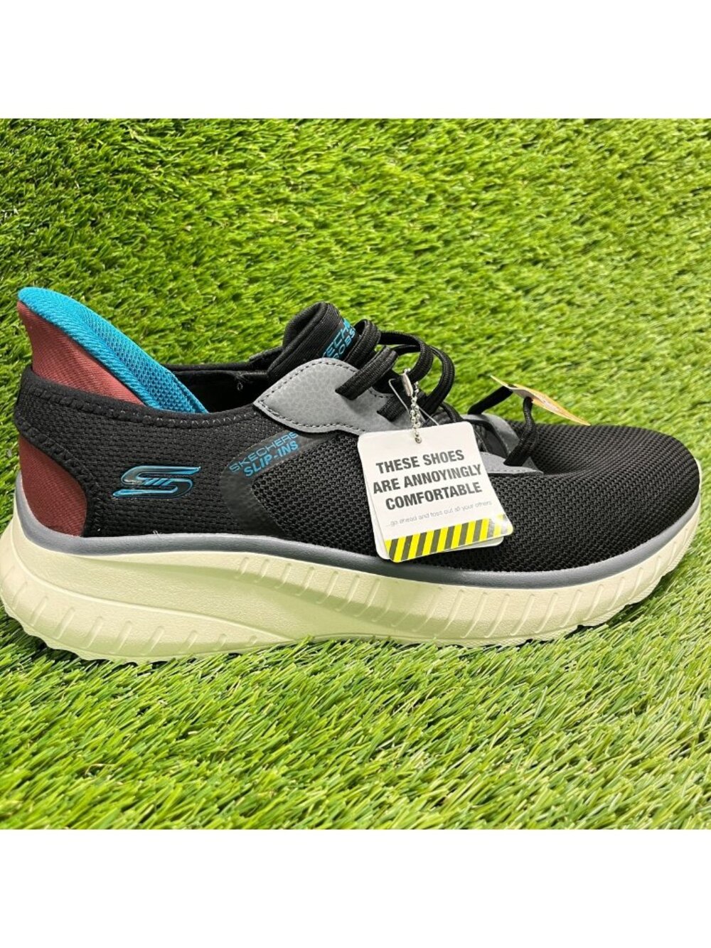 Skechers BOBS Sport Squad Chaos Mens Size 10.5 Black Athletic Shoes Sneakers